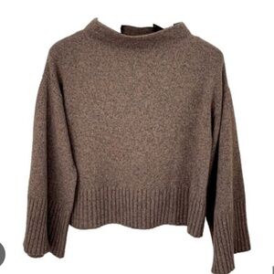 Statement bell sleeve brown sweater